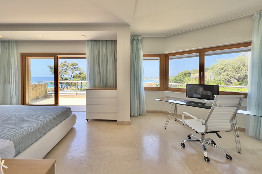 B, UPSTAIRS MASTER BEDROOM OFFICE VIEW, Villa Gizelle, Sani Club Private Villas Complex, Kassandra, Halkidiki, Greece