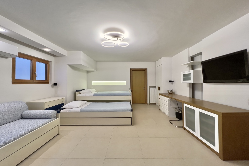 DOWNSTAIRS BEDROOM 2, Villa Gizelle, Sani Club Private Villas Complex, Kassandra, Halkidiki, Greece