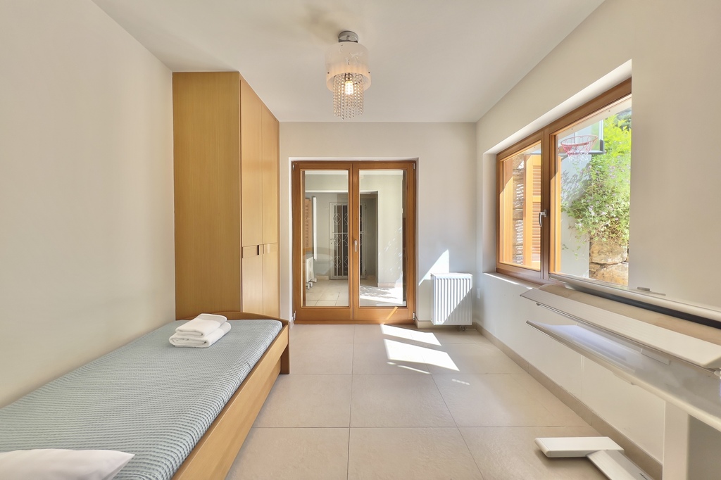DOWNSTAIRS BEDROOM 3, Villa Gizelle, Sani Club Private Villas Complex, Kassandra, Halkidiki, Greece