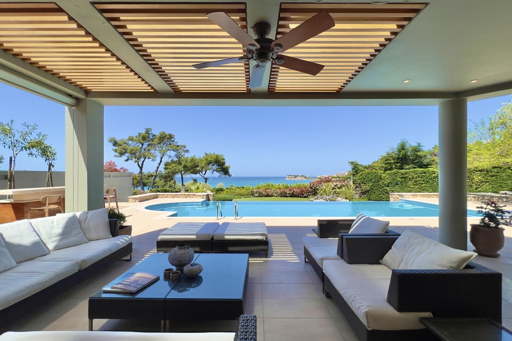 FRONT PATIO LOUNGE, Villa Gizelle, Sani Club Private Villas Complex, Kassandra, Halkidiki, Greece